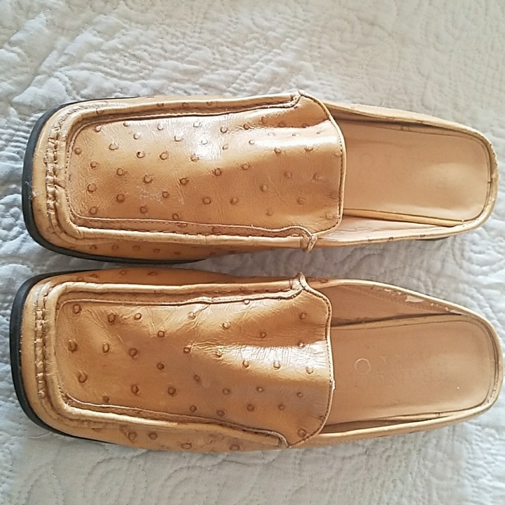 Franco Sarto ostrich loafers